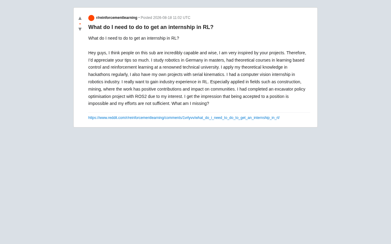 How to Land a Reinforcement Learning Internship: Key Strategies from Strong Background to Offer