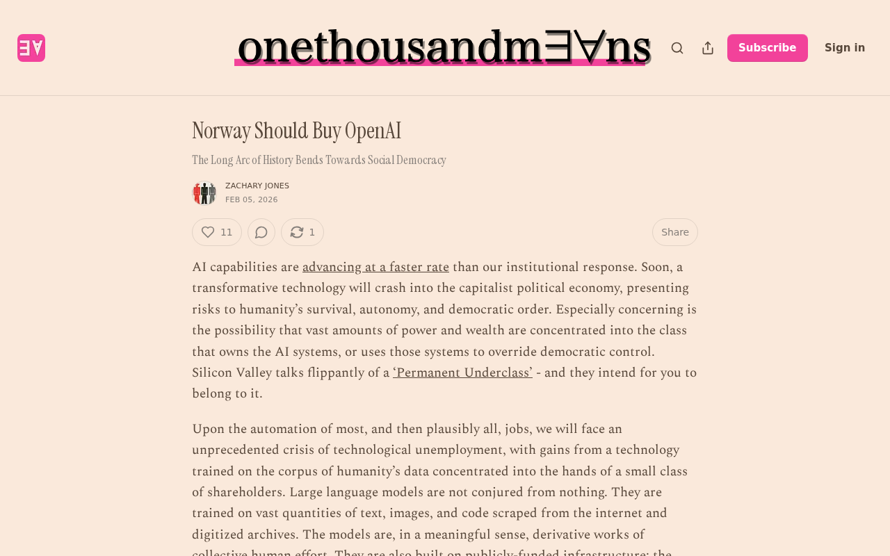 挪威主权基金收购OpenAI:一场关于AI治理与所有权的思想实验