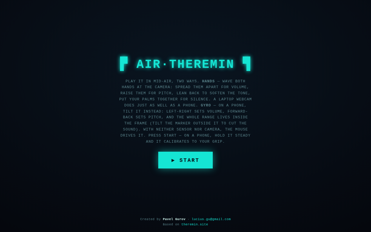 Air Theremin:用摄像头挥手演奏的浏览器特雷门琴