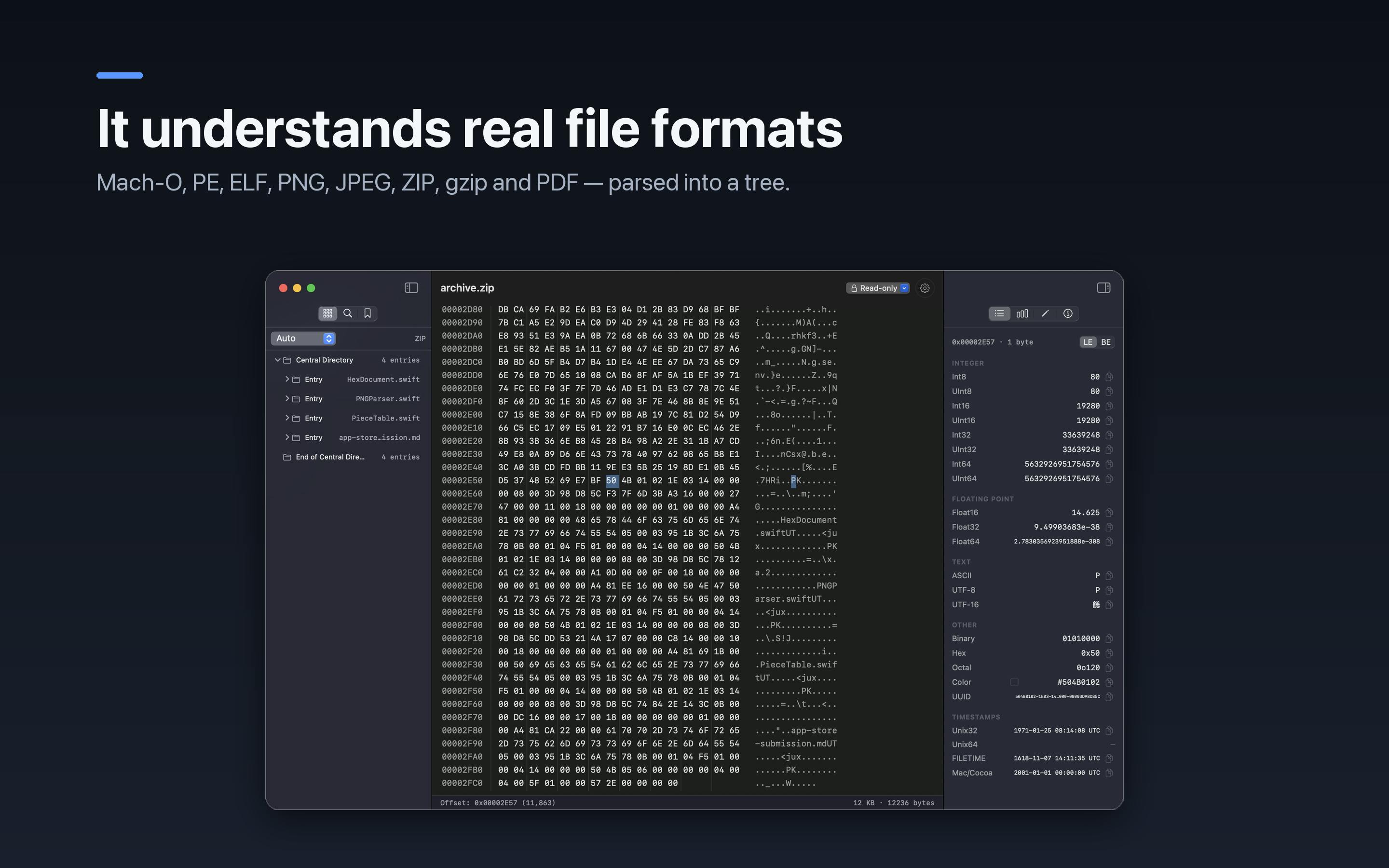 Hexel Editor: A Native macOS Hex Editor That Actually Understands File Structures