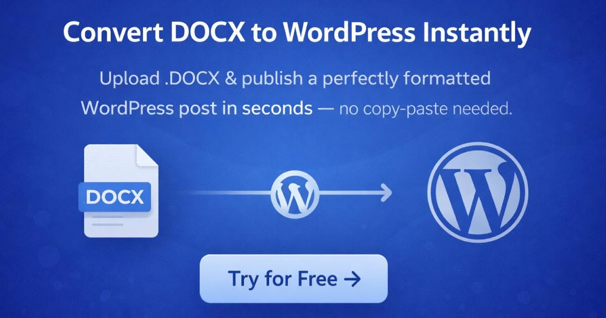 DocxToWP Product Screenshot