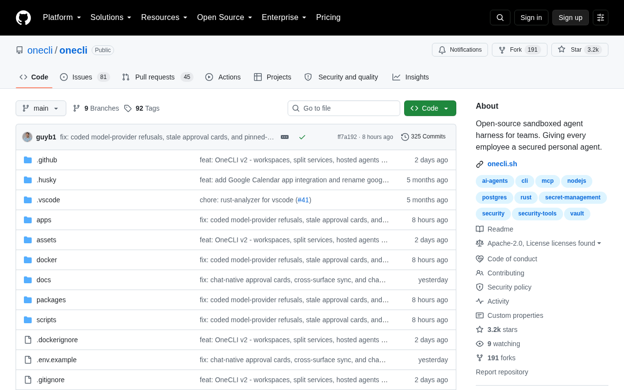 OneCLI: Open-Source Sandboxed AI Agent Framework Solving Team Collaboration Security Challenges