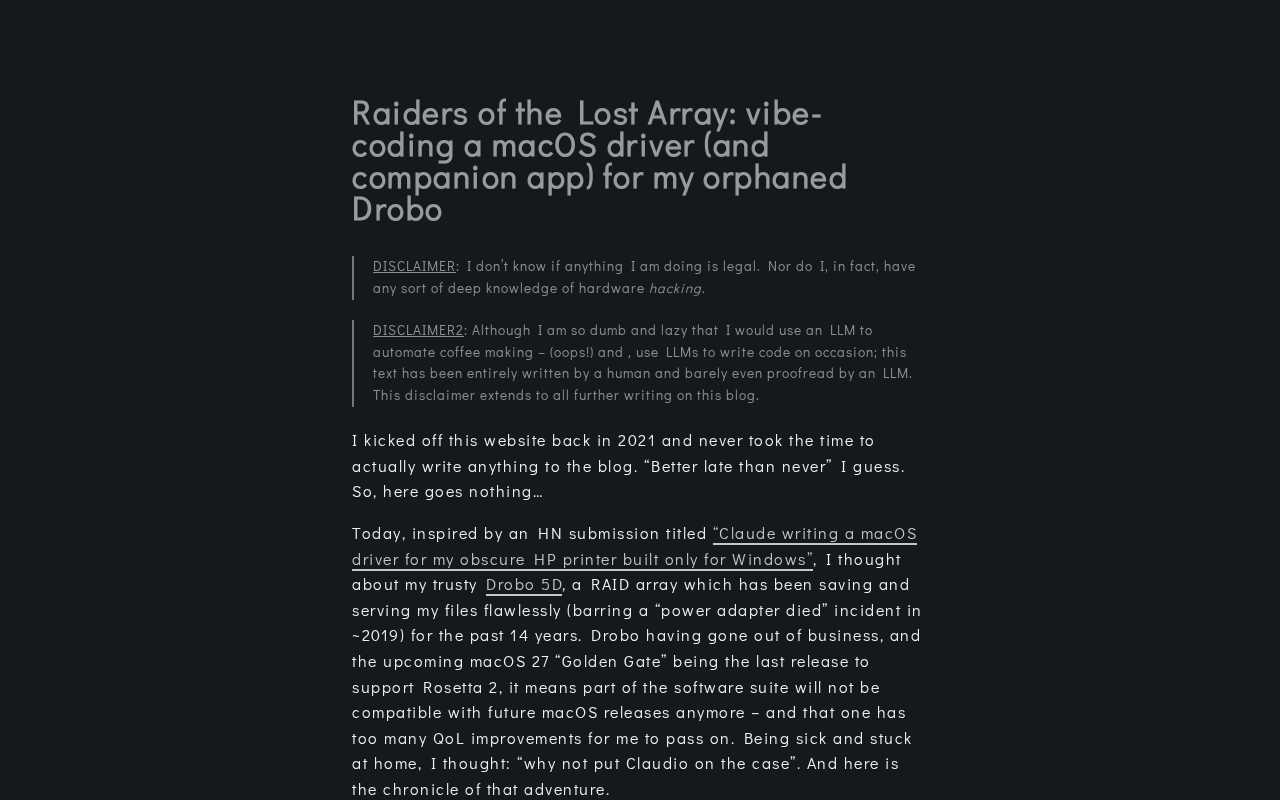 Using AI-Assisted Programming to Rewrite macOS Drivers for Abandoned Drobo Storage Devices