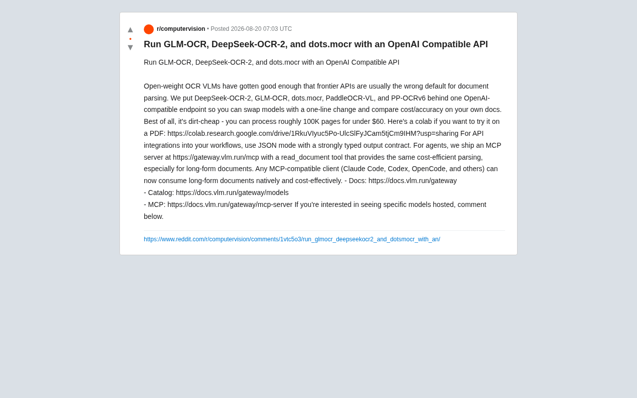 Run Multiple Open-Source OCR Models via a Unified API: 100K Pages for Just $60