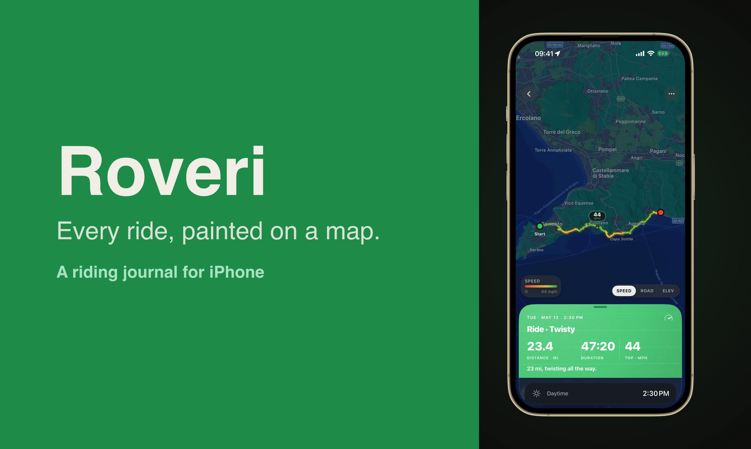 Roveri: A Minimalist Cycling Journal App That Paints Every Ride on a Map