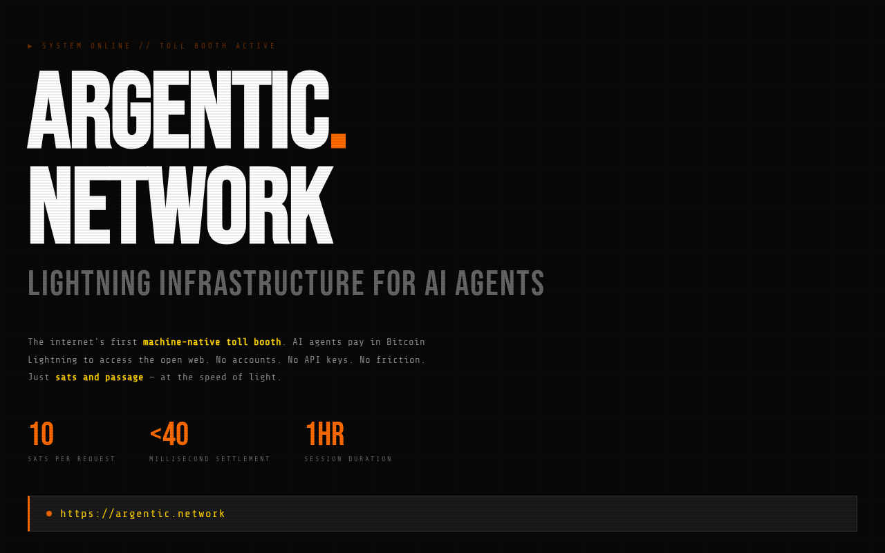 Argentic: Building Toll Booths for AI Crawlers with the Lightning Network