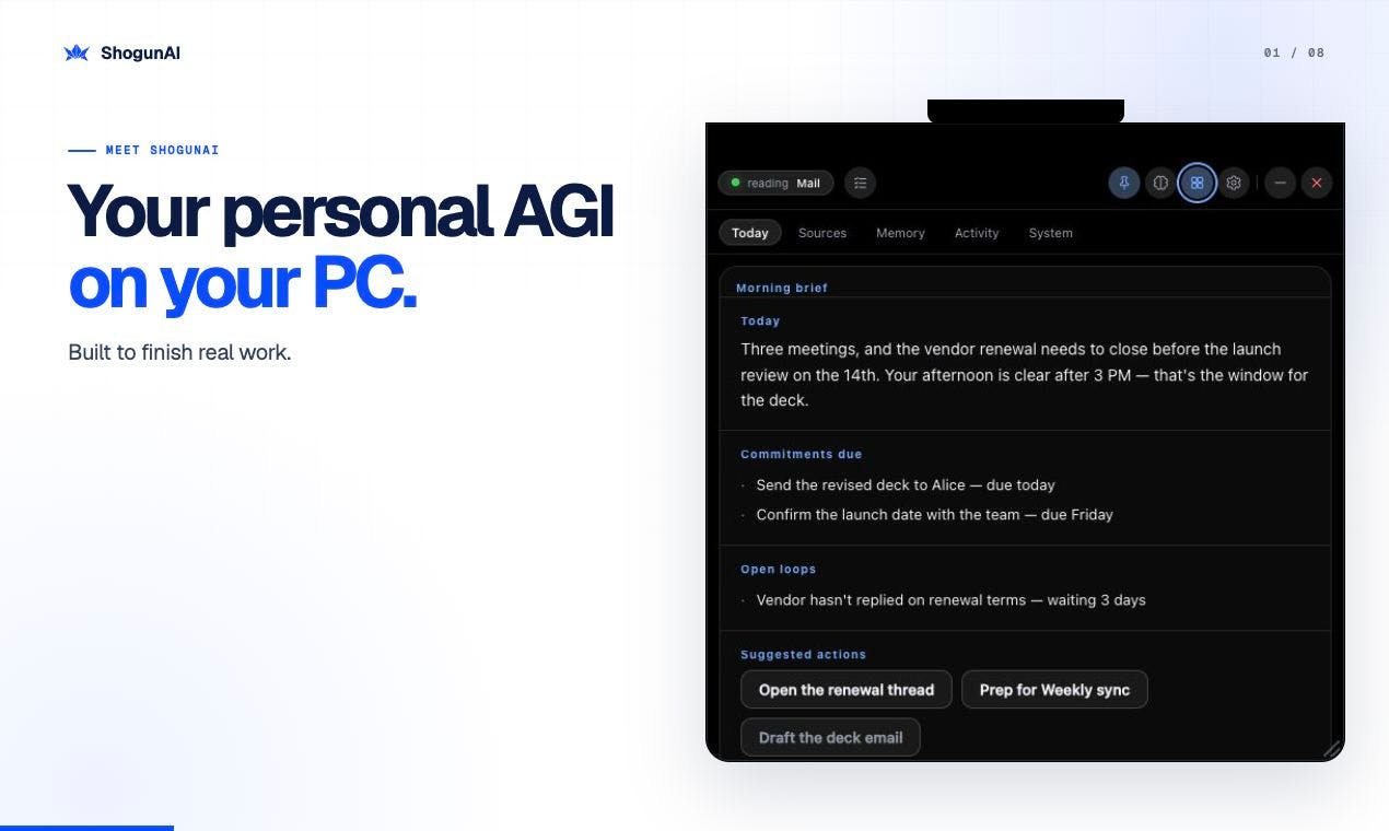 ShogunAI: A Deep Dive into the Personal AGI Assistant Running on Your Local PC
