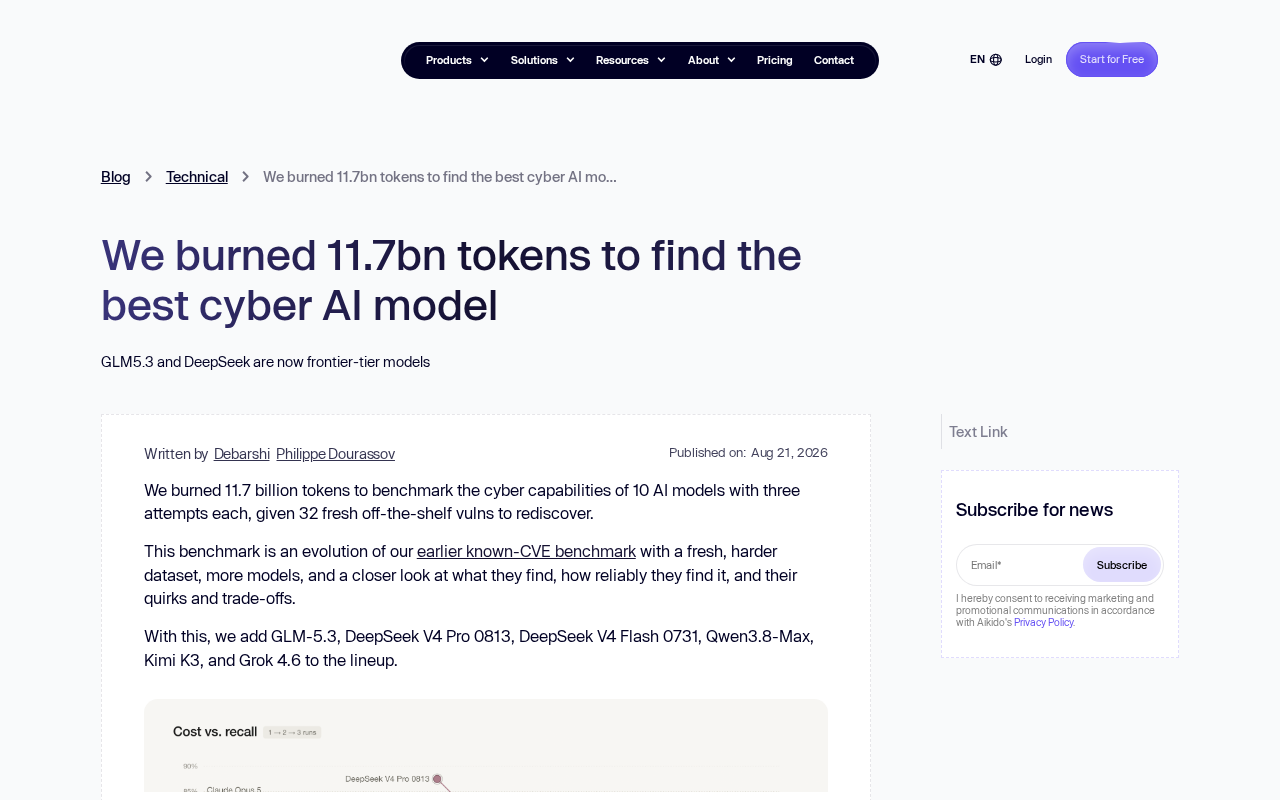 Burning Through 11.7 Billion Tokens: Which Is the Strongest Cybersecurity AI Model?