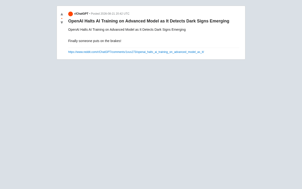OpenAI Pauses Advanced Model Training: A Wake-Up Call for AI Safety
