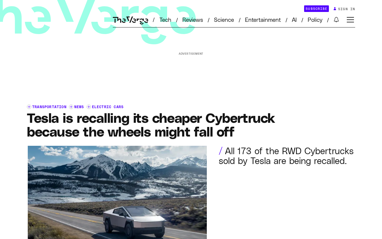 Tesla Recalls Cybertruck: Brake Rotor Defect Could Cause Wheels to Detach