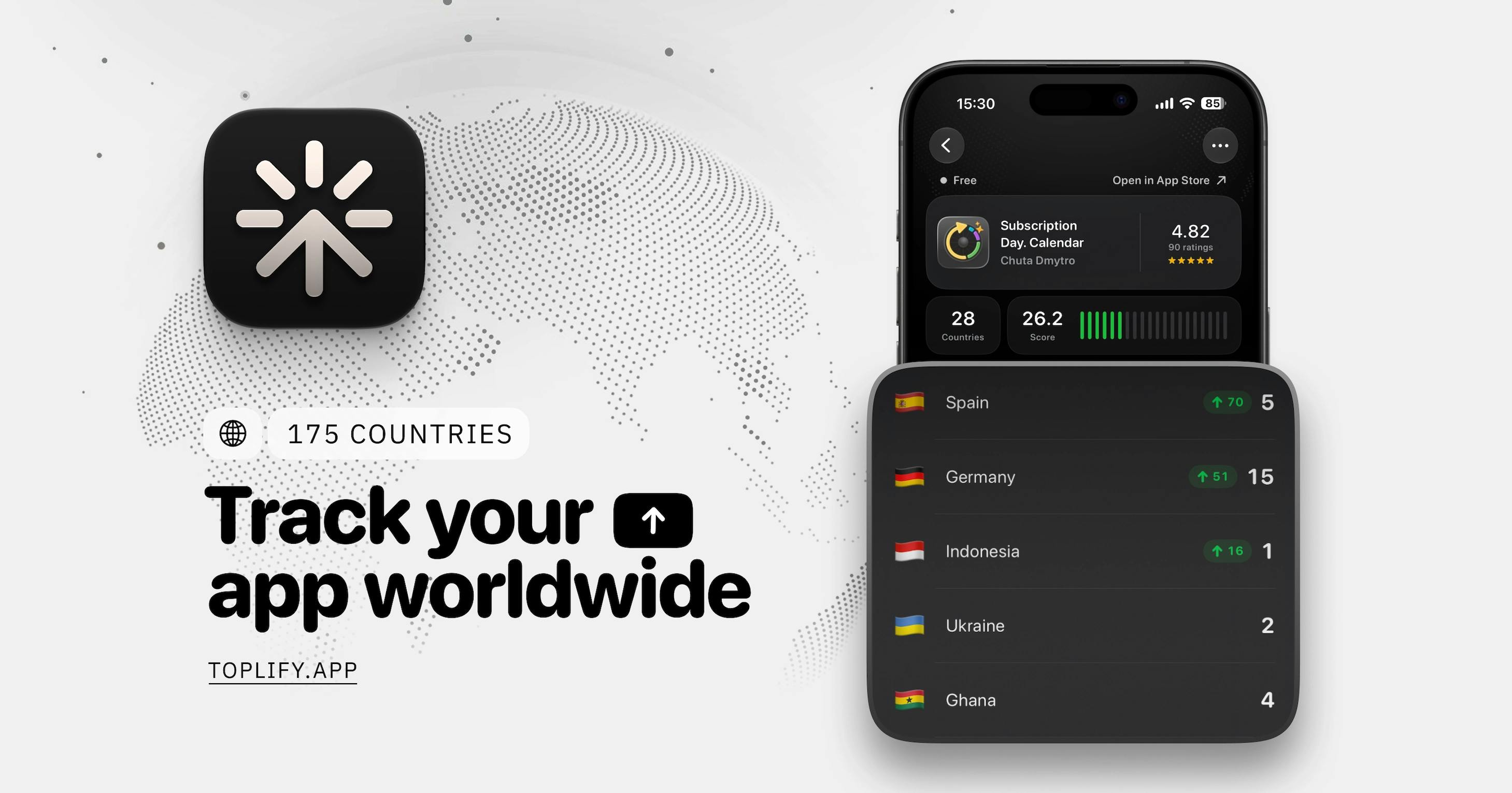 Toplify:全球175国App Store排名实时监控工具评测