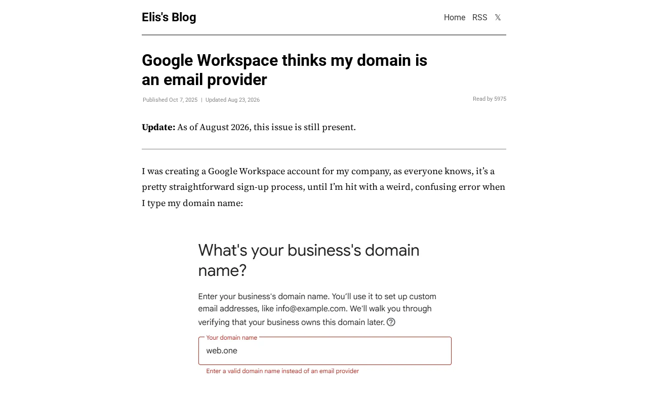 Google Workspace Misidentifies a Custom Domain as an Email Provider: Root Causes and How to Respond