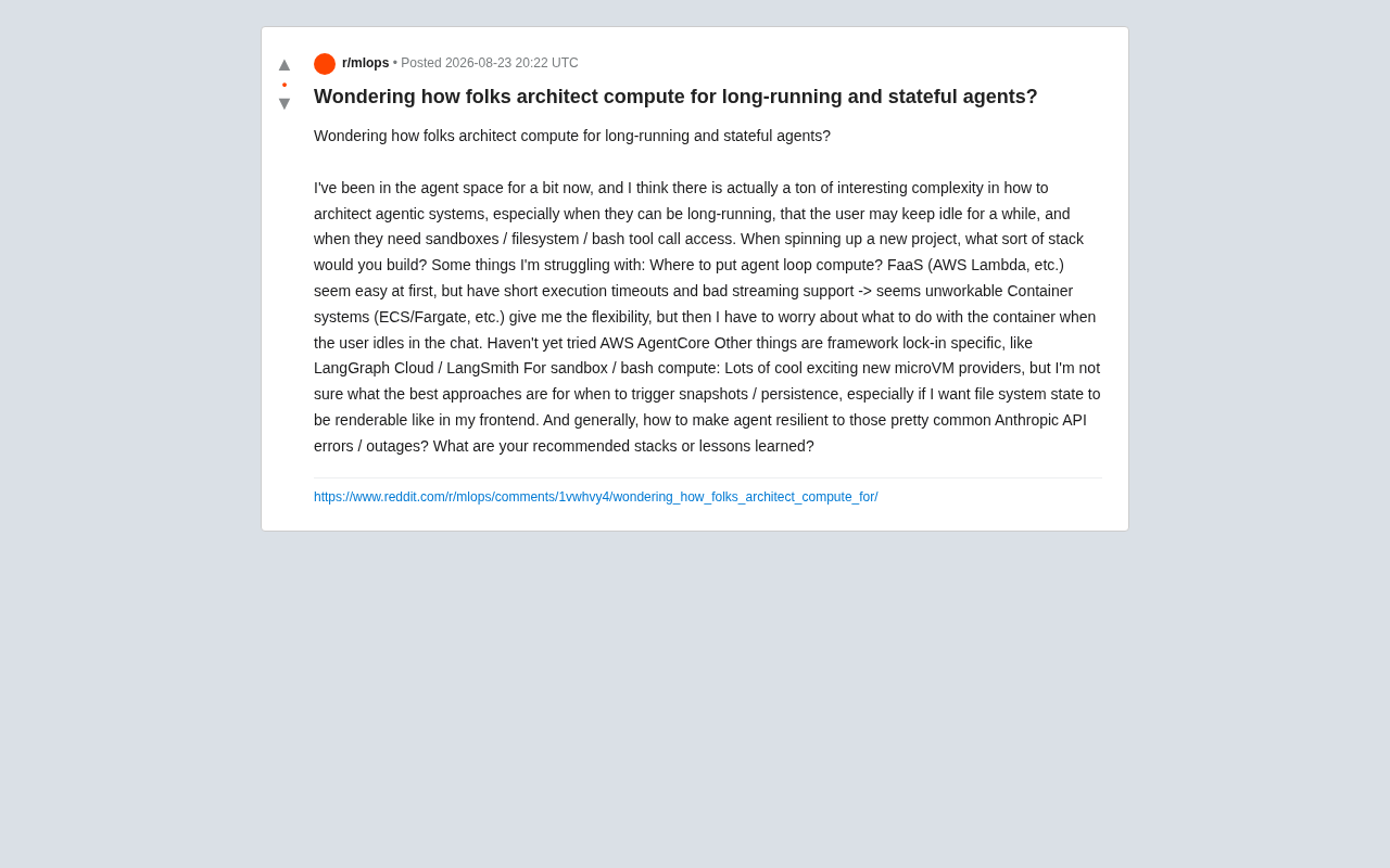 Compute Architecture for Long-Running AI Agents: State Management and Fault Tolerance Challenges