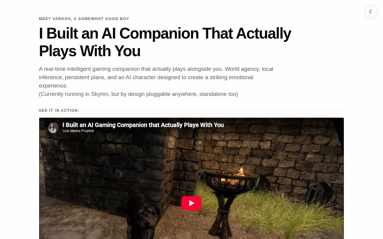 He Built a Real-Time Conversational AI Companion for Skyrim
