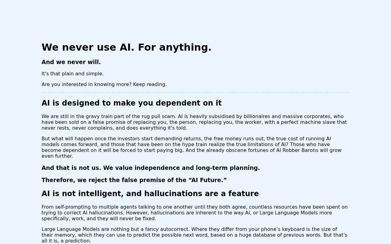 Rejecting AI as a Differentiator: The Engineering Rationale Behind the Anti-AI Movement