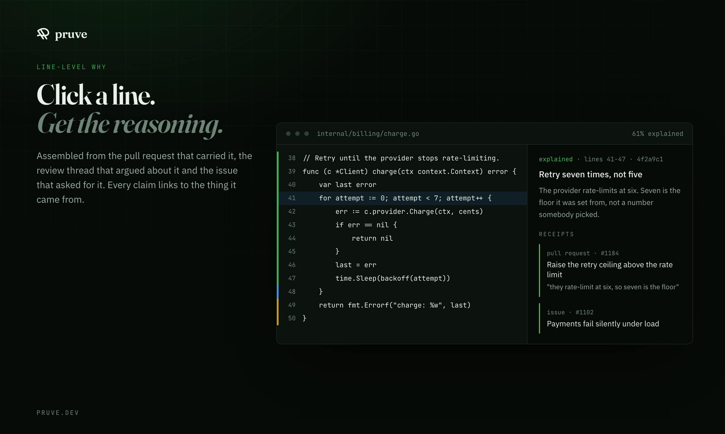 Pruve.dev: Demanding a Reason for Every Line of Code to End AI Programming's Context Black Hole