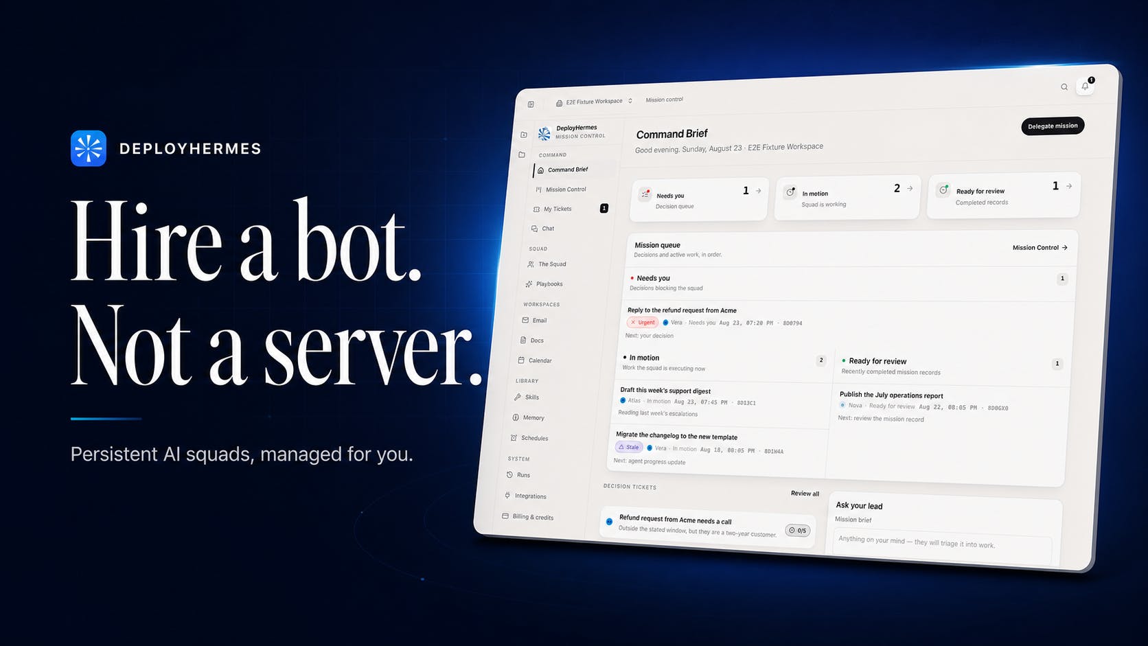 DeployHermes:持久化AI智能体平台,像雇员一样管理你的AI工具