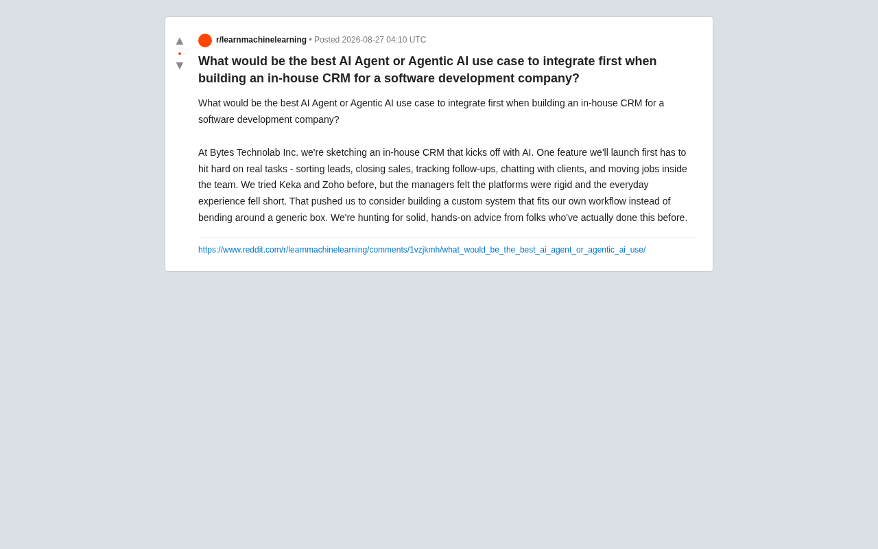 自建CRM落地AI Agent:第一个功能怎么选最务实