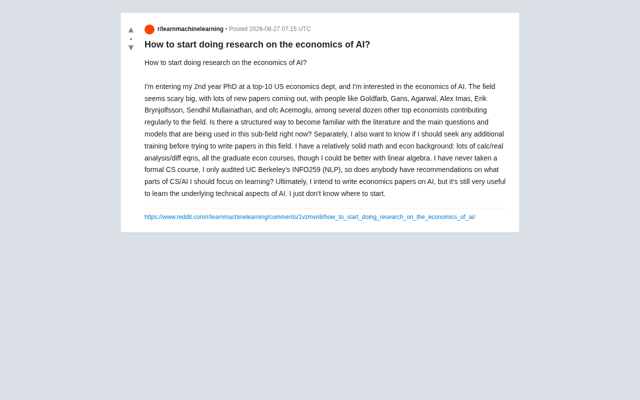 AI经济学研究入门指南:经济学博士生的系统路线图