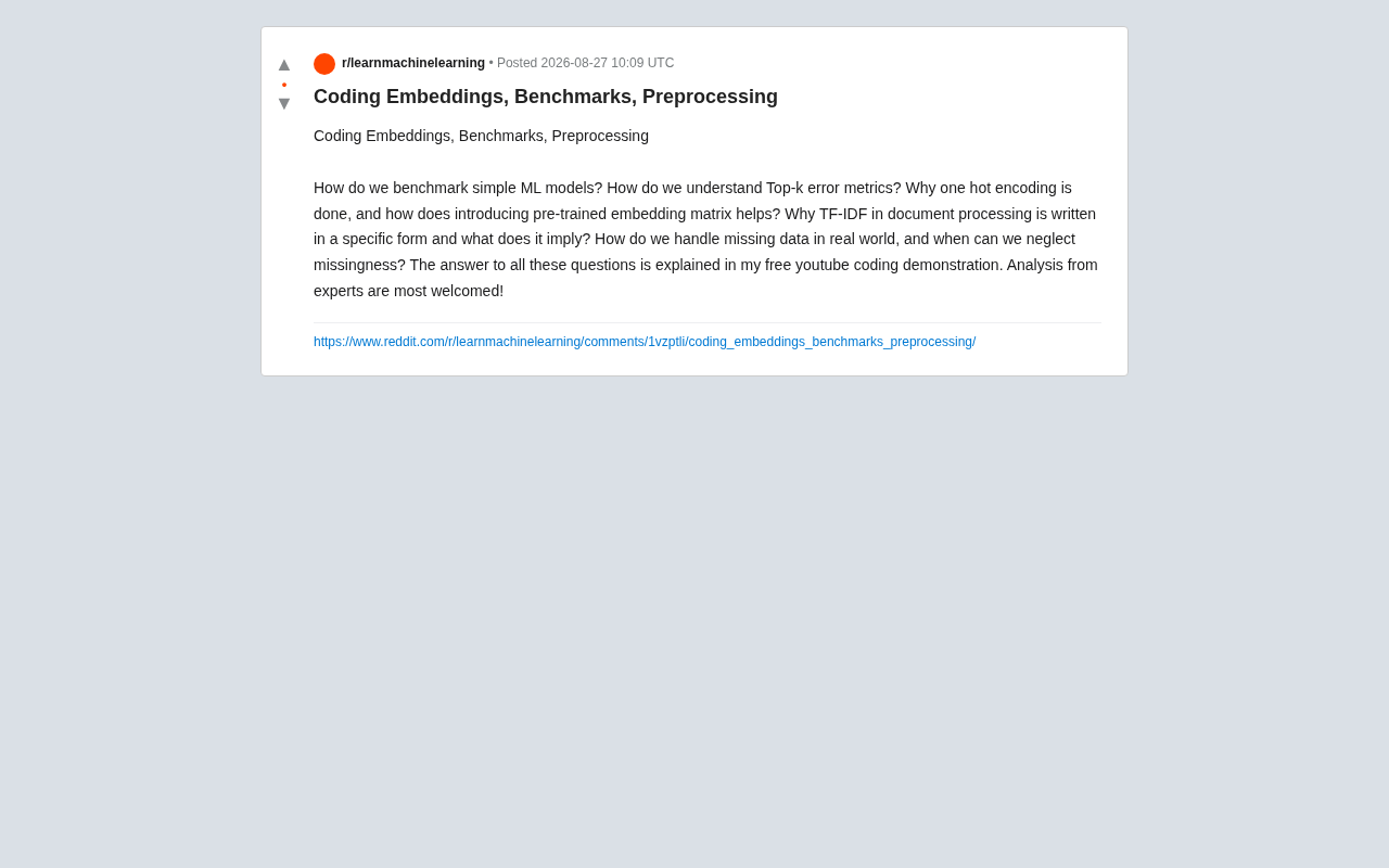 Machine Learning Fundamentals in Practice: A Complete Guide to Embeddings, TF-IDF, and Data Preprocessing