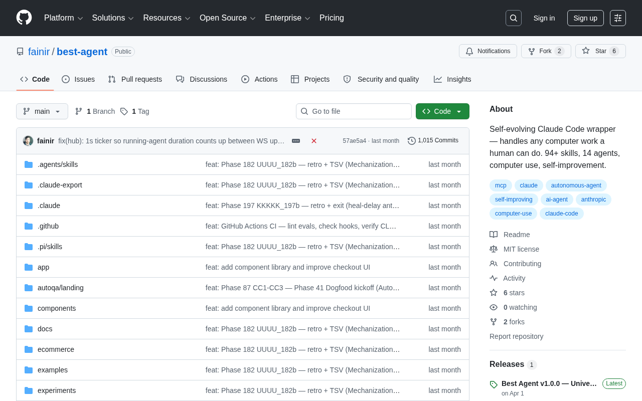 best-agent: A Self-Evolving Multi-Agent Framework Built on Claude Code