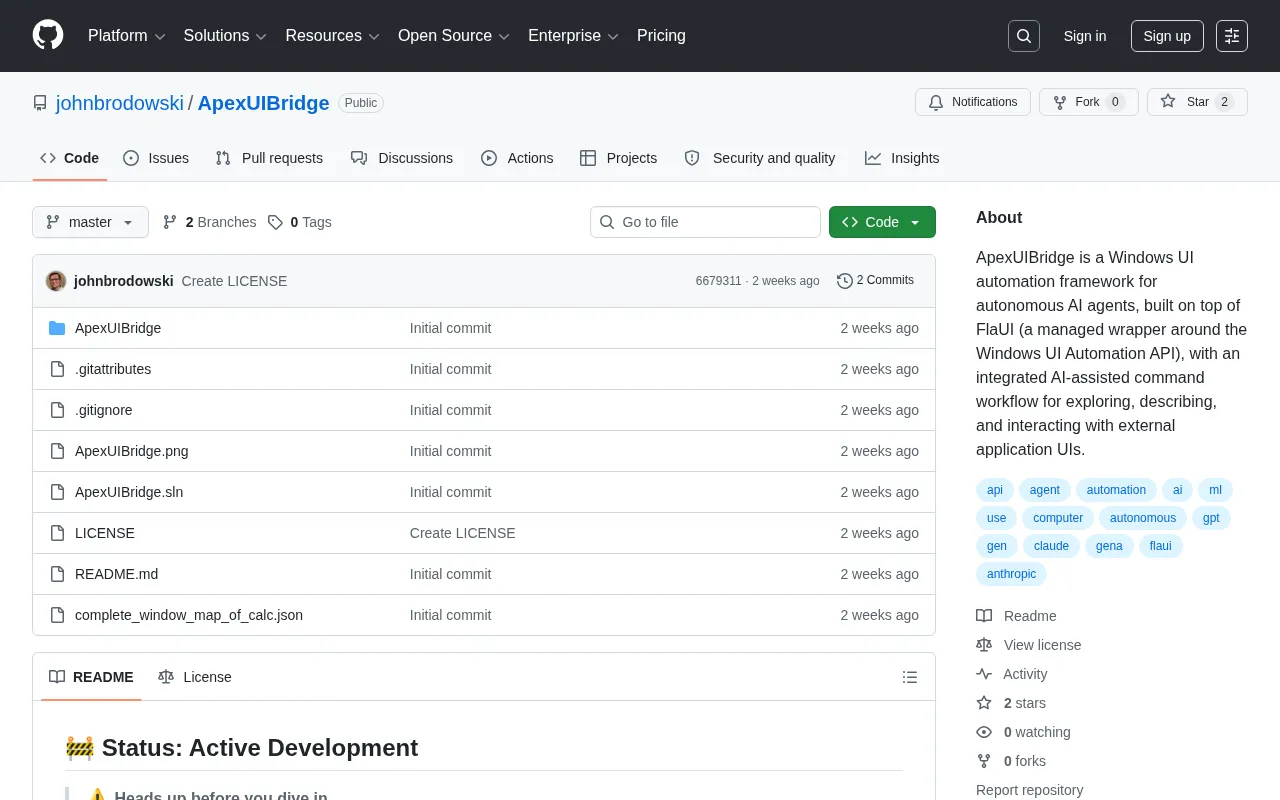 ApexUIBridge: A UI Automation Framework That Lets AI Agents Control Windows Desktop Applications
