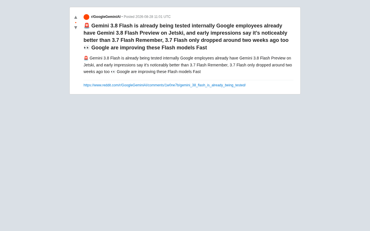 Gemini 3.8 Flash Leaked in Internal Testing: Google Iterating Flash Models Every Two Weeks