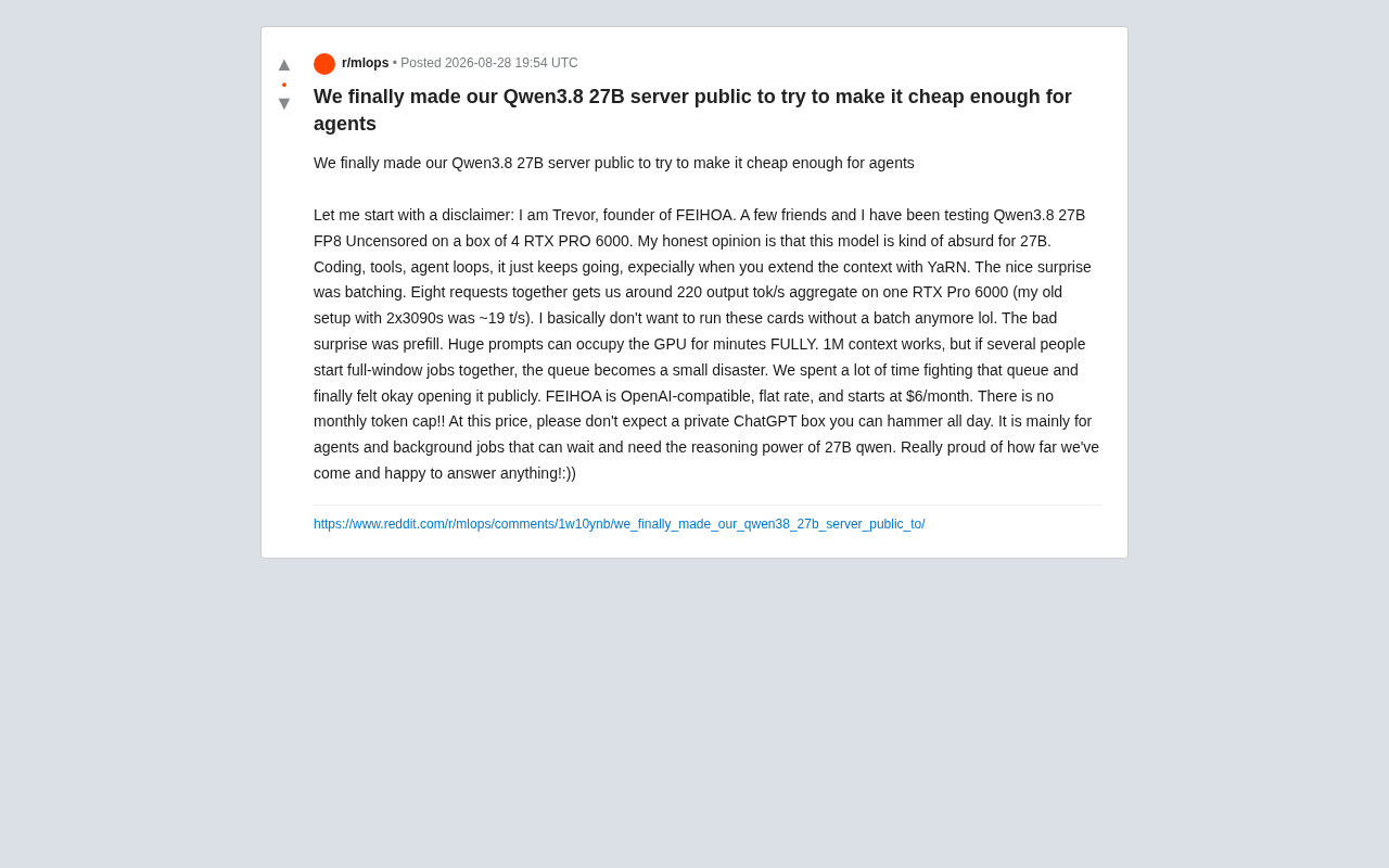 月费6美元跑Qwen3 27B:为Agent而生的低价推理服务