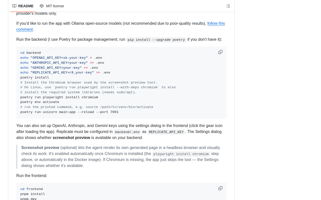 Support for multiple tech stacks and code generation