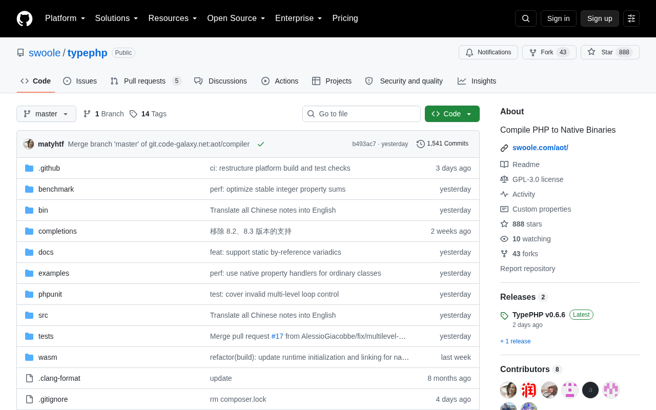 TypePHP:Swoole团队将PHP编译为原生二进制的开源新方案