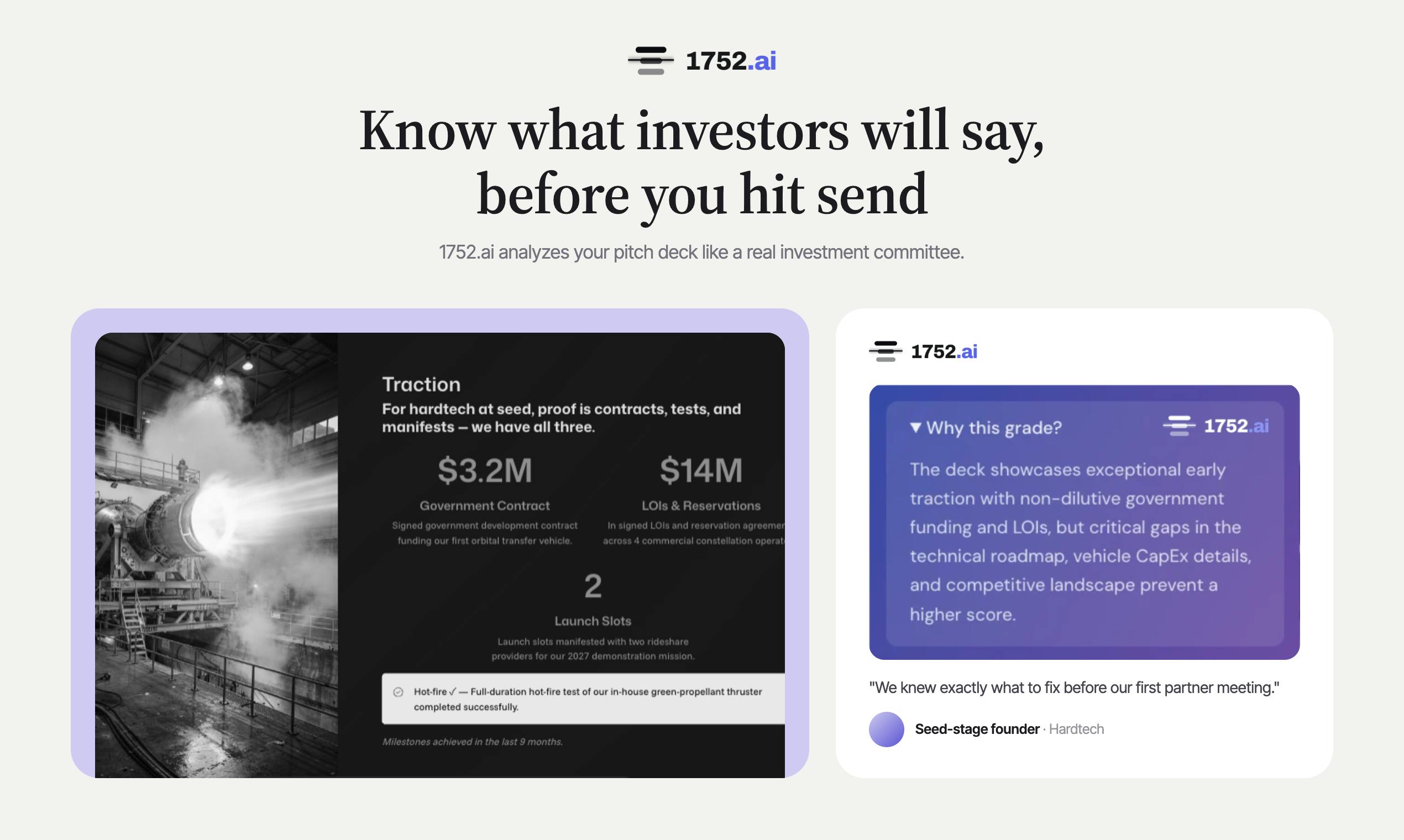 1752vc Pitch Deck Analyzer: Know How Investors Will React Before You Hit Send