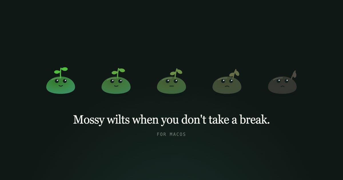 Mossy: A Desktop Plant That Wilts to Remind You to Take a Break, Powered by AI