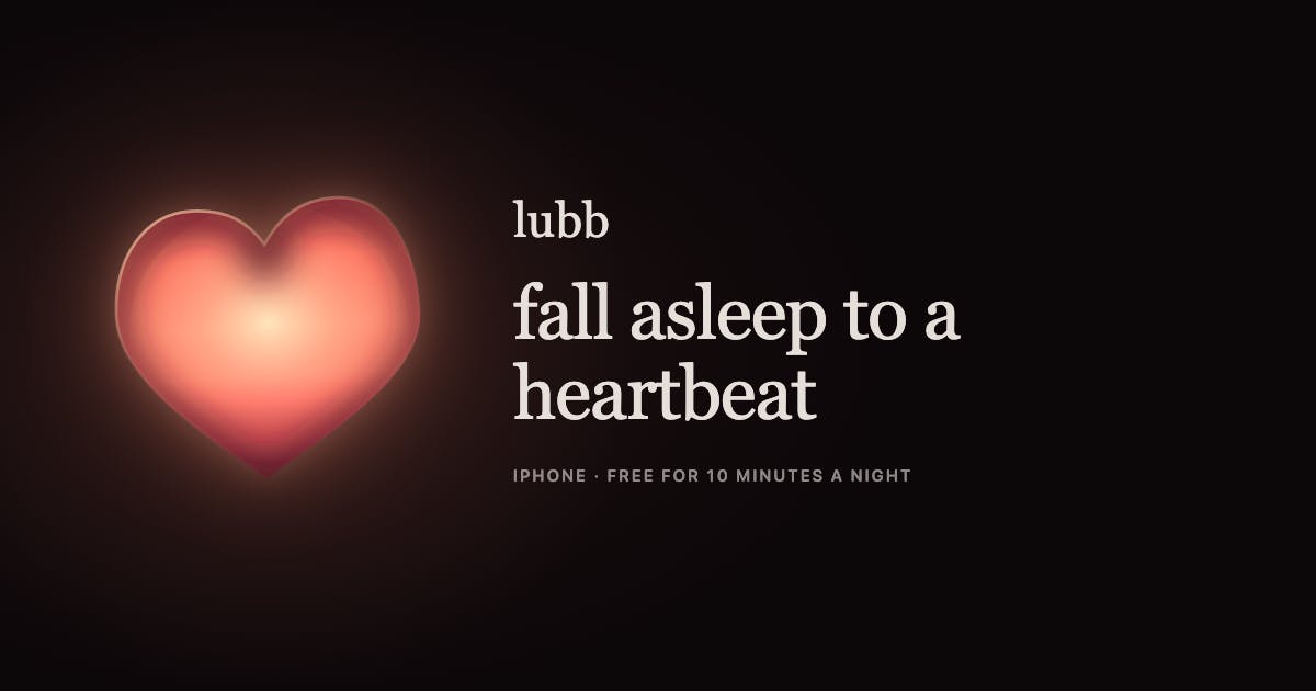 Lubb:把iPhone变成助眠心跳的极简应用