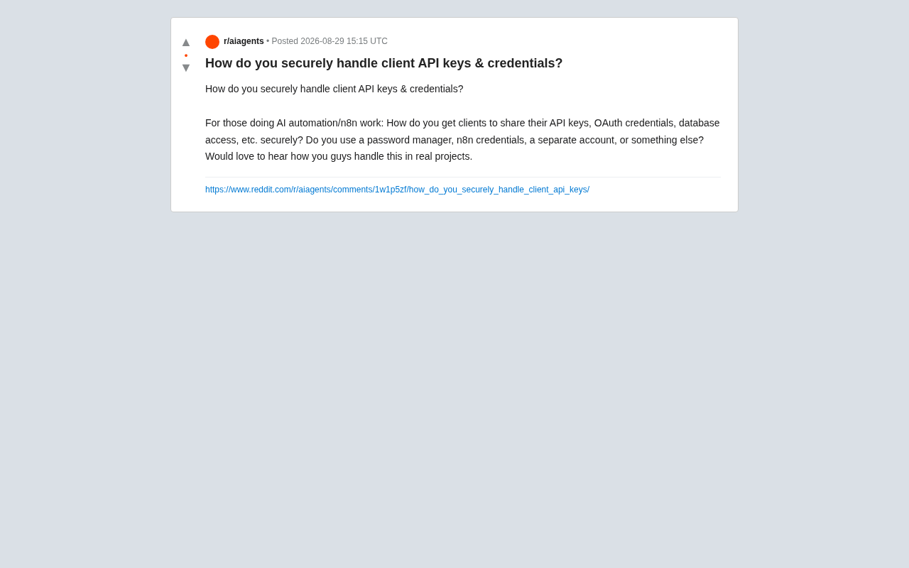 A Practical Guide to Securely Managing Client API Keys in AI Automation Projects