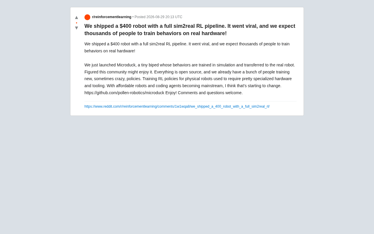 Microduck:400美元开源双足机器人如何让sim2real强化学习走进大众