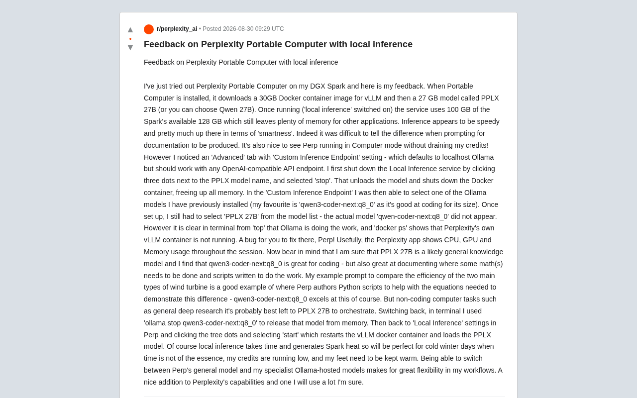 Hands-On with Perplexity Local Inference: Flexible Model Switching on DGX Spark