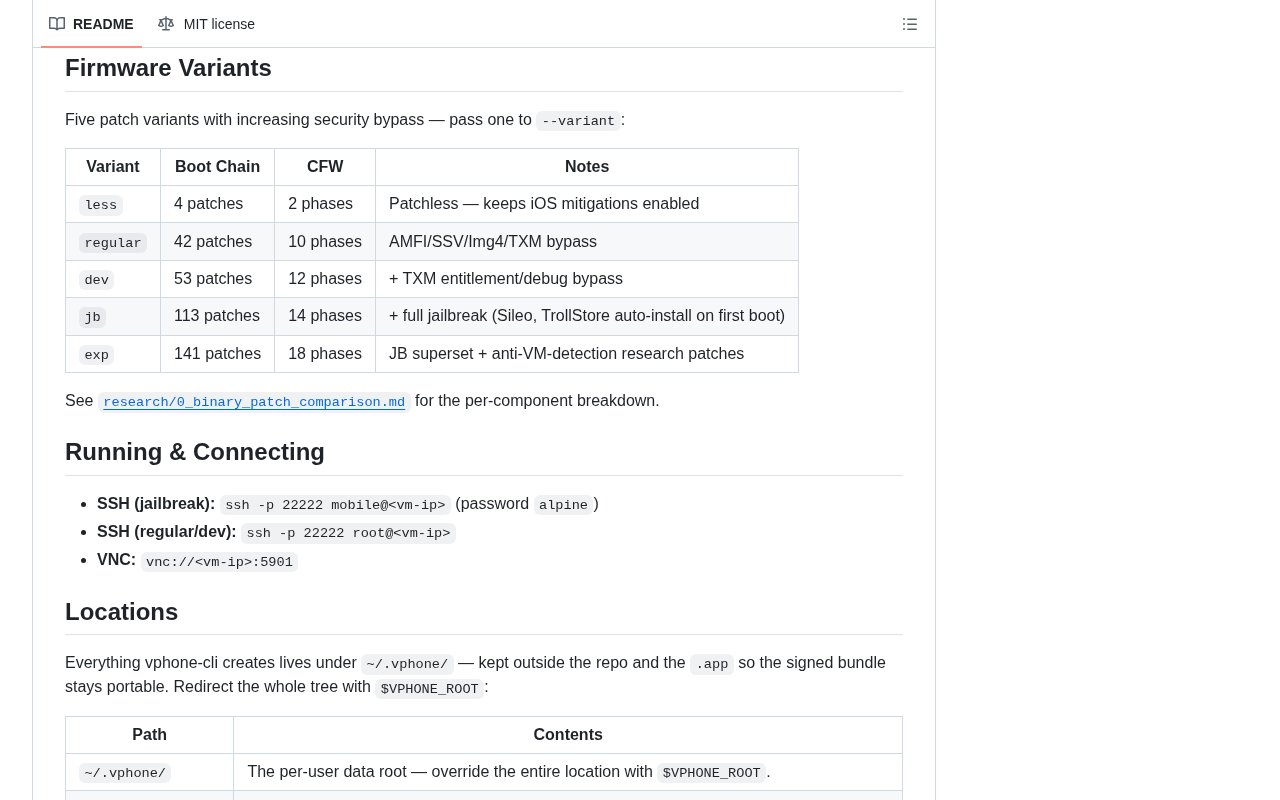 github source: Lakr233/vphone-cli