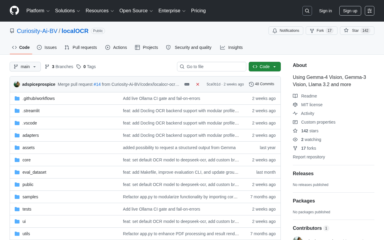 localOCR: A Locally Deployed Open-Source OCR Solution Supporting Gemma-4 and Other Vision Models