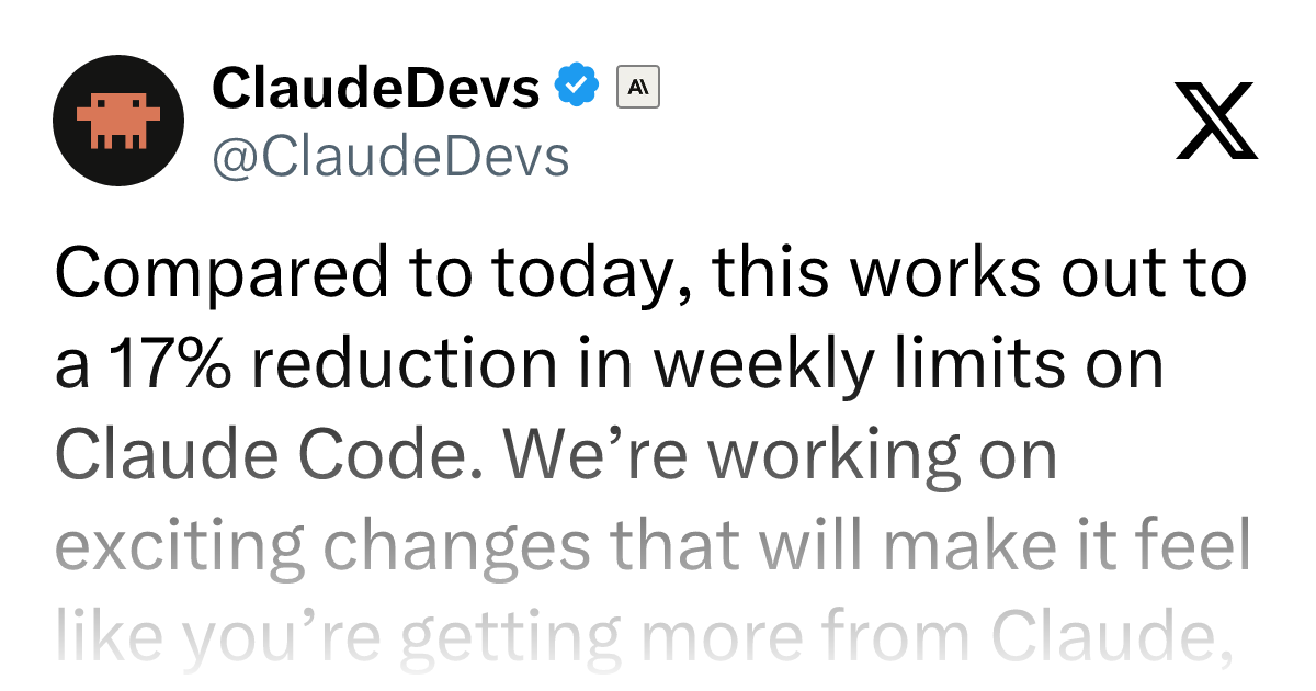 Claude Code Weekly Limit Cut by 17%: How Should Developers Respond?