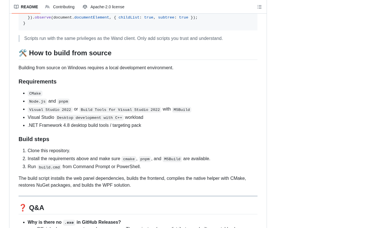 github source: k1tbyte/Wand-Enhancer: Advanced UX and interoperability extension for Wand (WeMod) app