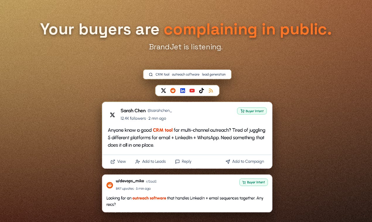 BrandJet深度解析:公开购买信号驱动的AI销售管道工具