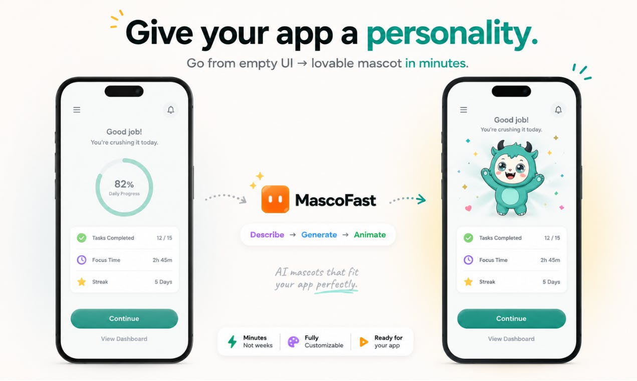 Mascofast: An AI Tool That Turns Text into Animated Mascots — A New Option for Developer Brand Design
