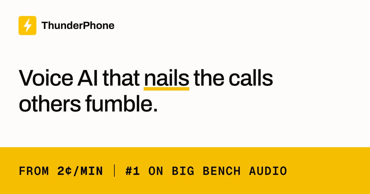 ThunderPhone: A Self-Serve Platform for Building AI Phone Agents Starting at 2 Cents per Minute