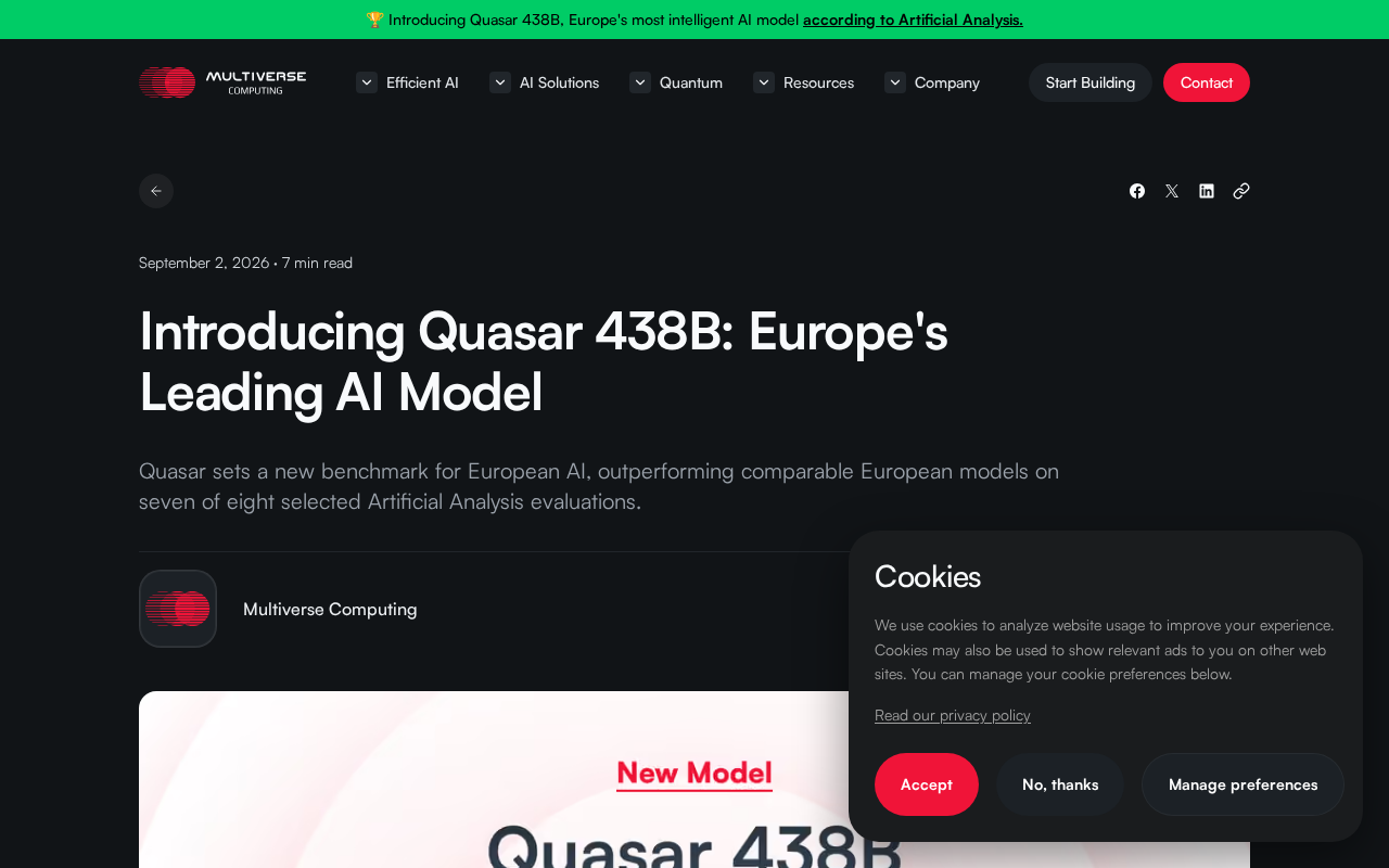 Quasar 438B: Europe's New AI Sovereignty Flagship — A Deep Dive into the 438-Billion-Parameter Model