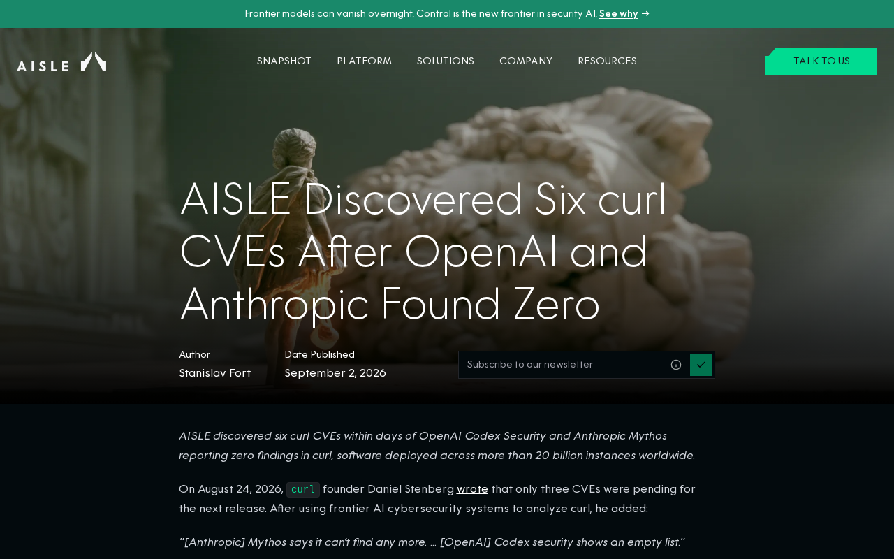 curl Project Exposes AI Code Auditing Shortcomings: 6 CVEs Found by Humans After AI Detected Zero