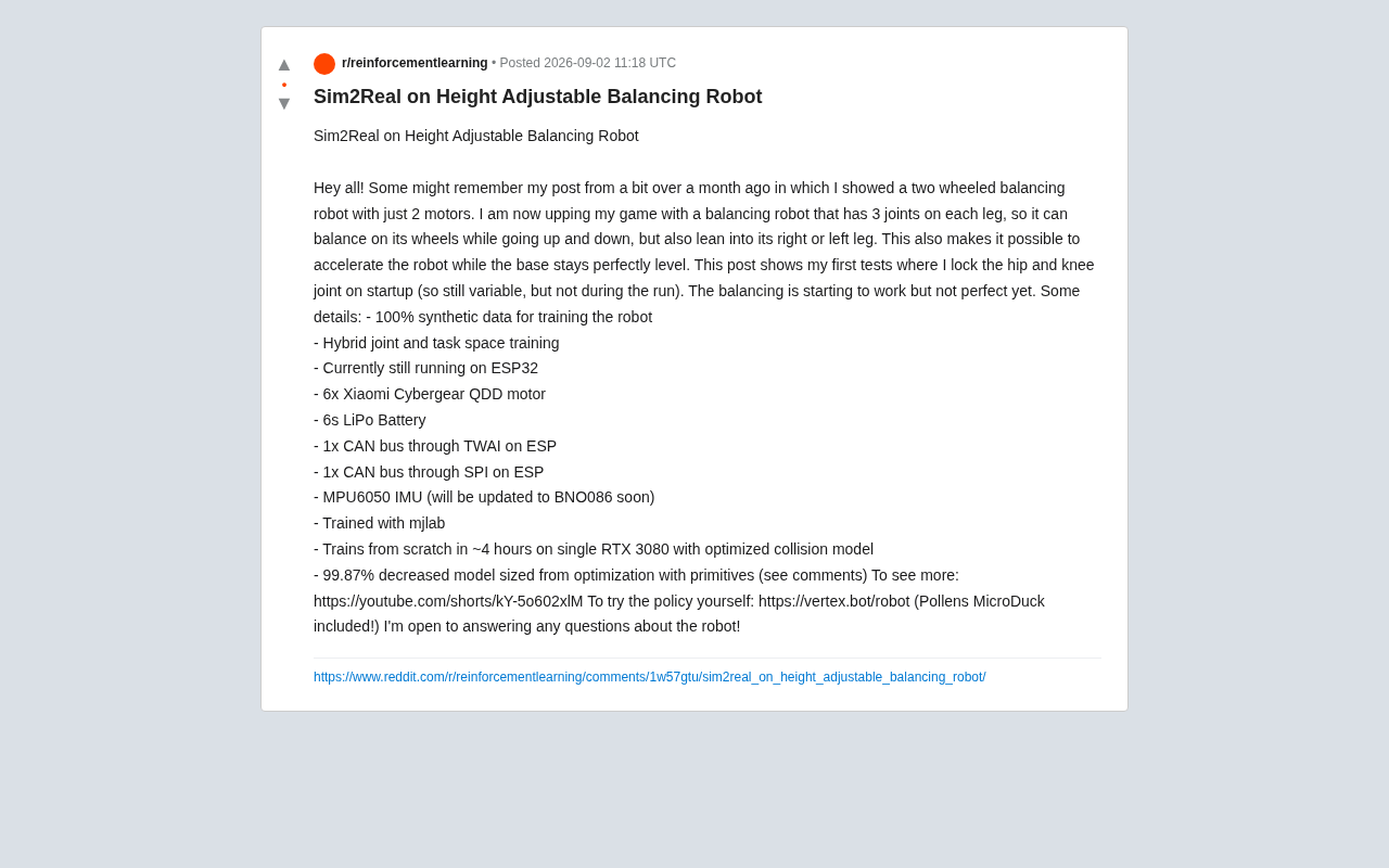 Sim2Real in Practice: A Complete Guide to Reinforcement Learning Training and Deployment for a Two-Wheeled Balancing Robot