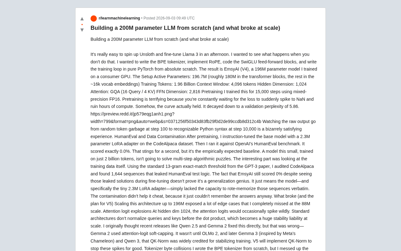 Training a 200M Parameter LLM from Scratch: A Real-World Engineering War Story