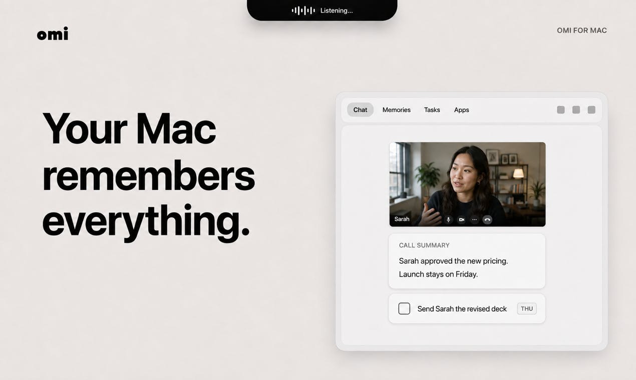 Omi: The Open-Source, Local-First AI Memory Assistant That Remembers Everything You See and Hear