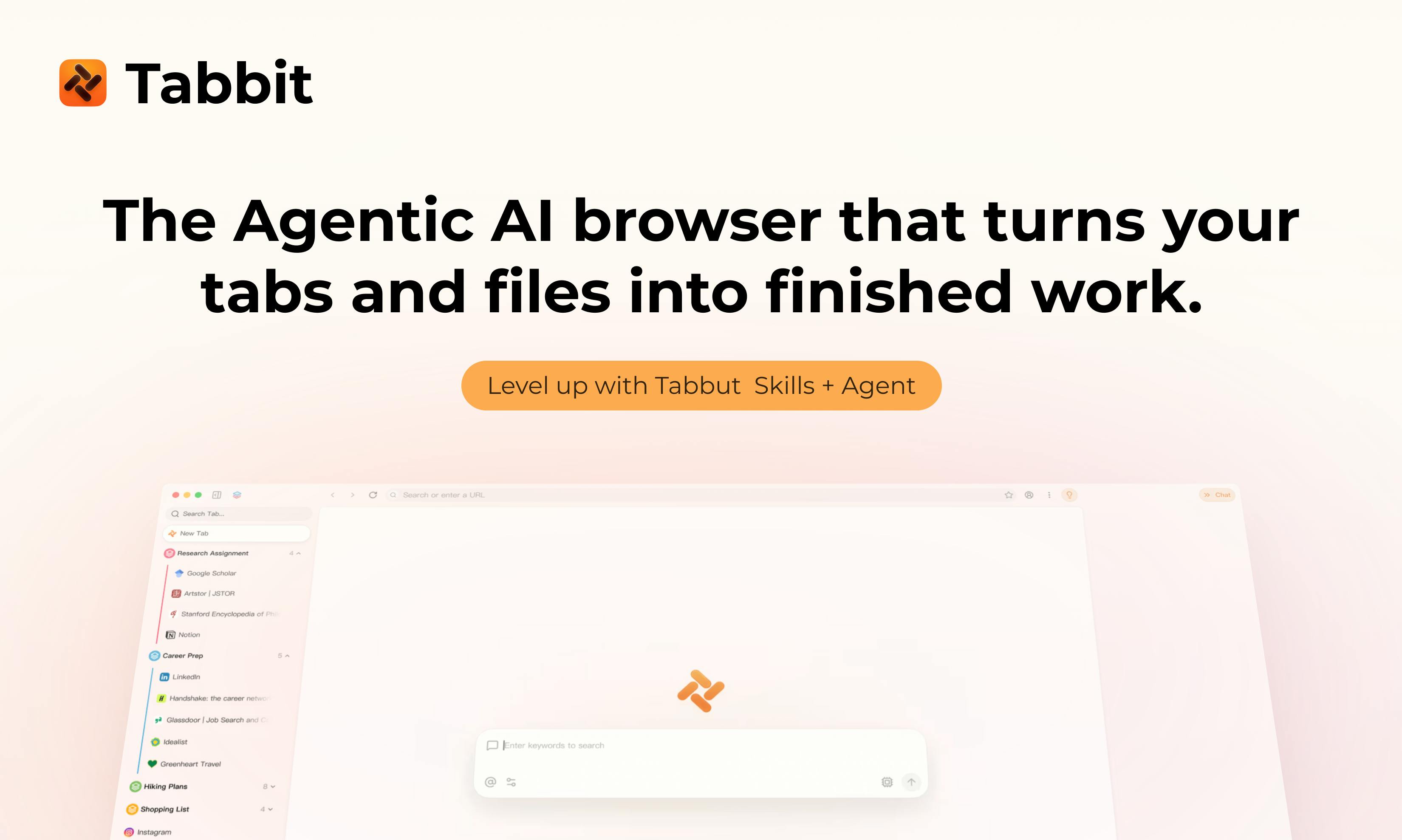 Tabbit AI product page