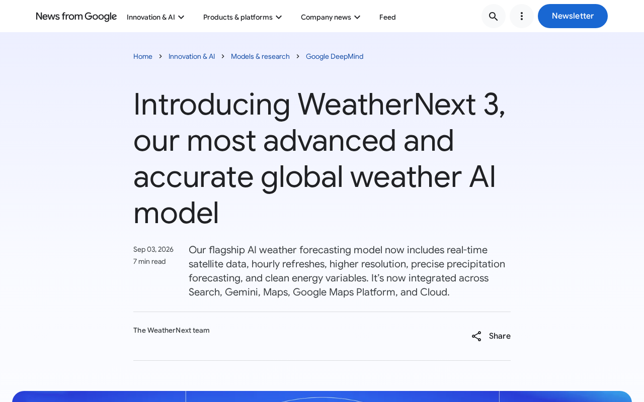谷歌WeatherNext 3深度解析:卫星数据驱动的AI天气预报革命